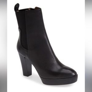 Donald J Pliner Milan‎ Platform Leather Heeled Ankle Boots 10